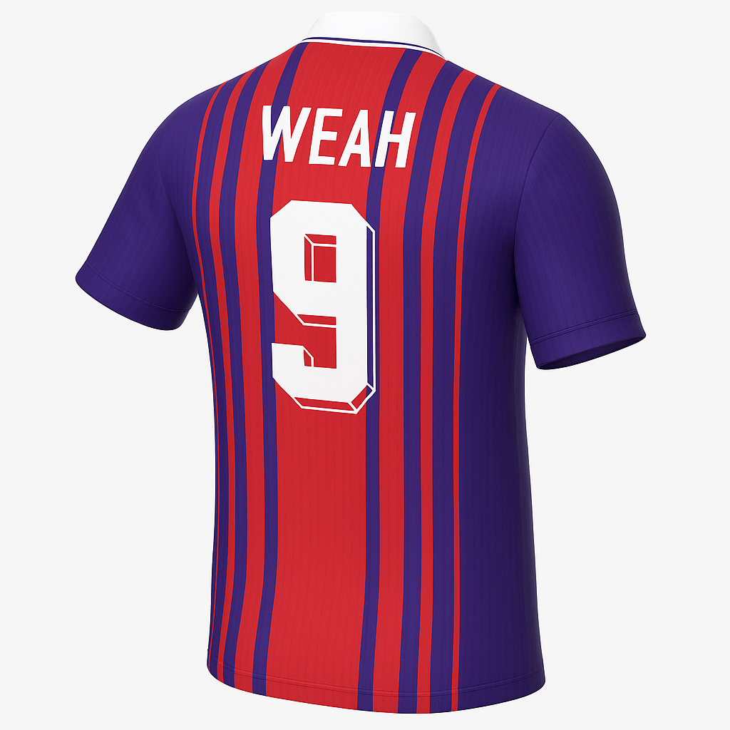 1993–94 Paris Saint Germain Home Weah 9