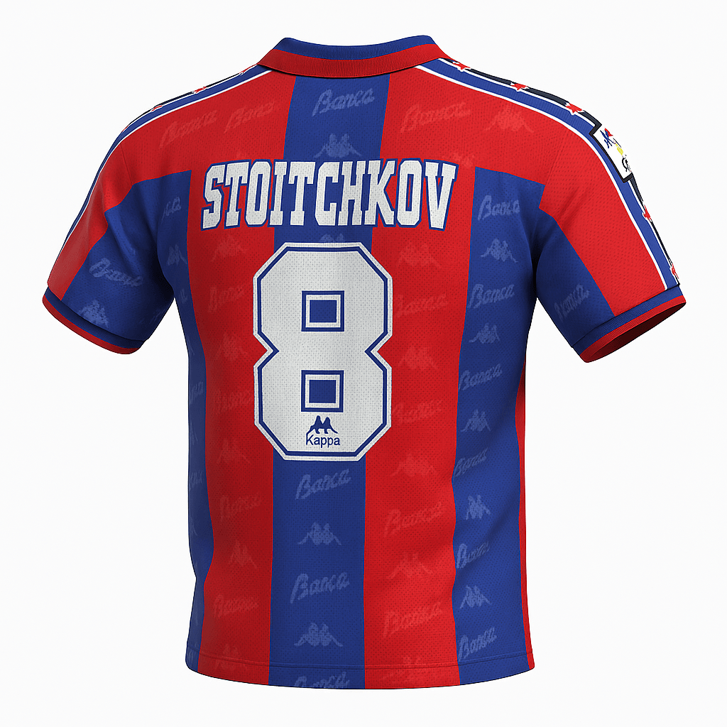 1997–98 Barcelona Home Stoichkov #8