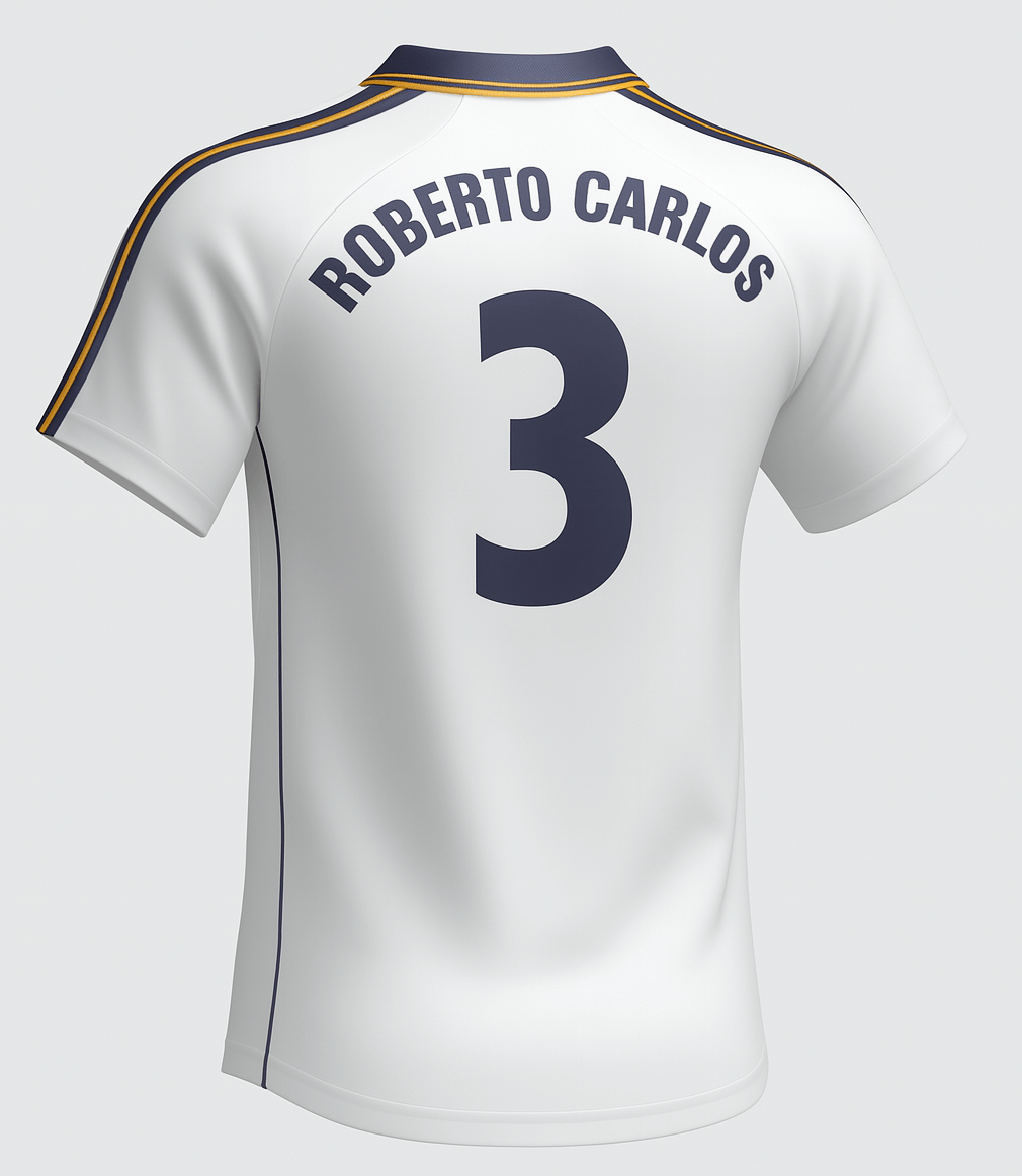 1998–00 Real Madrid Home Roberto Carlos #3
