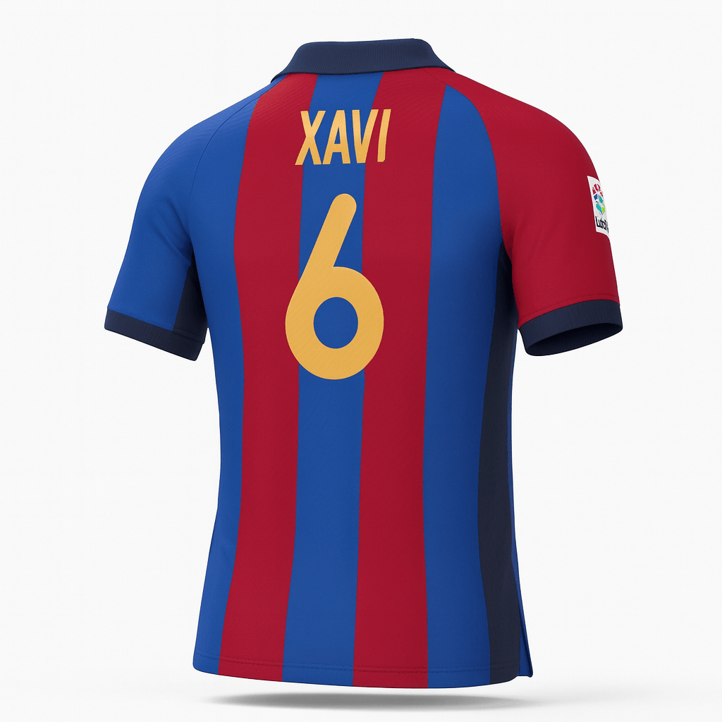 2001–02 Barcelona Home Xavi #6