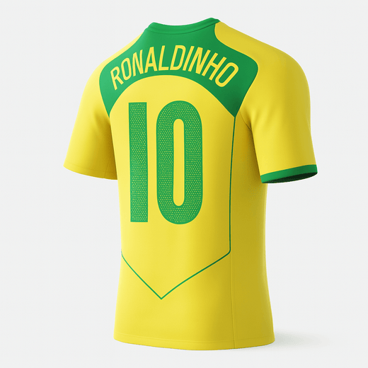 2004 Brazil Home Ronaldinho #10