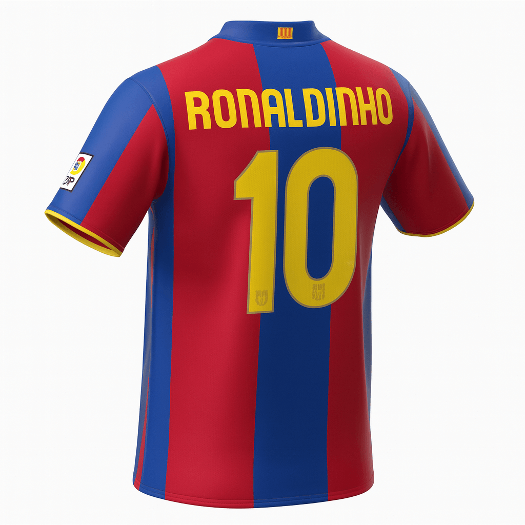 2007–08 Barcelona Home Ronaldinho #10