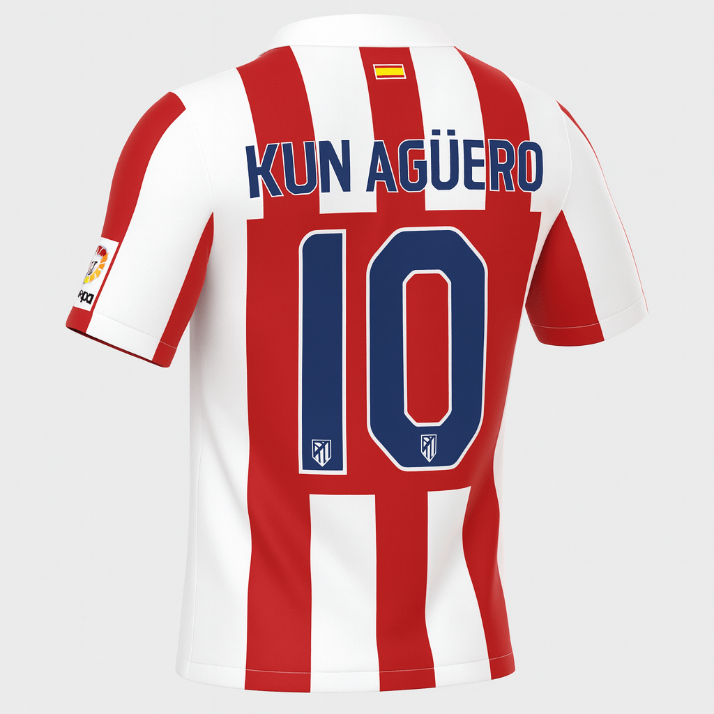 2010–11 Atlético Madrid Home Kun Aguero #10