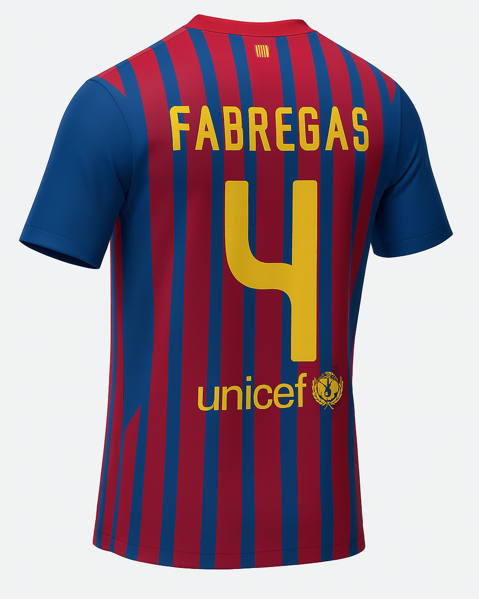 2011–12 Barcelona Home Fabregas #4