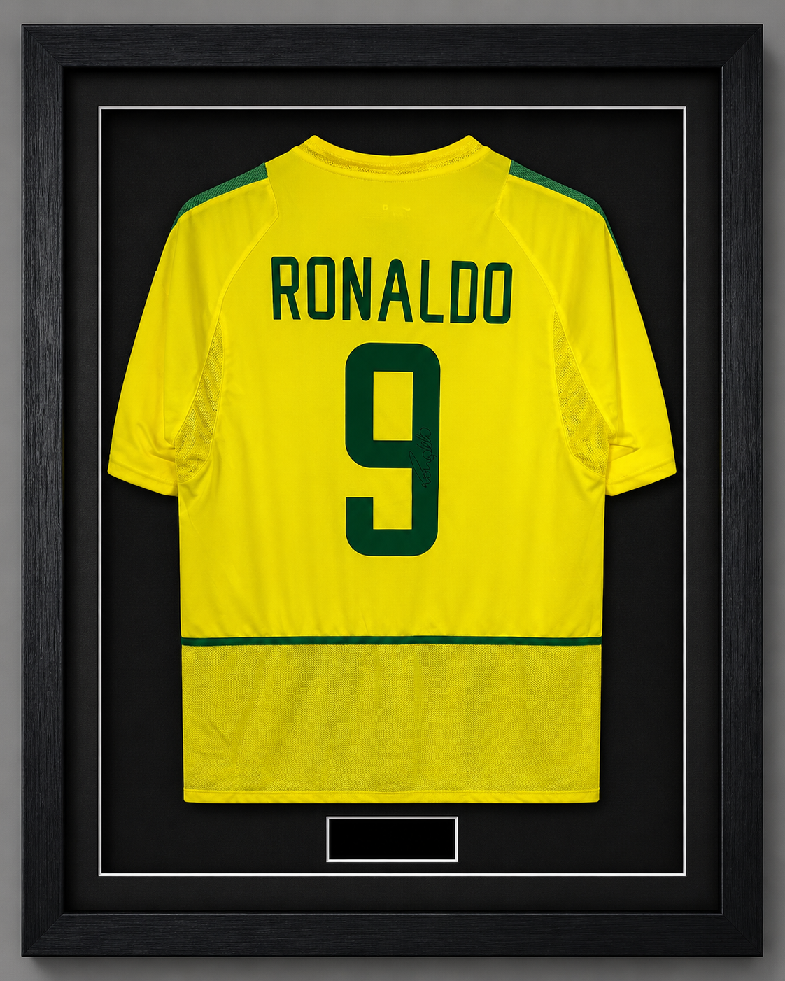 Brazil 2002 Jersey #9 Ronaldo Signature